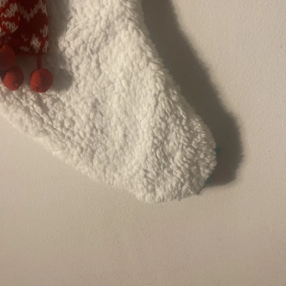 Target Wondershop White Yeti Blue Face Red Scarf Abominable Snowman Stocking 17